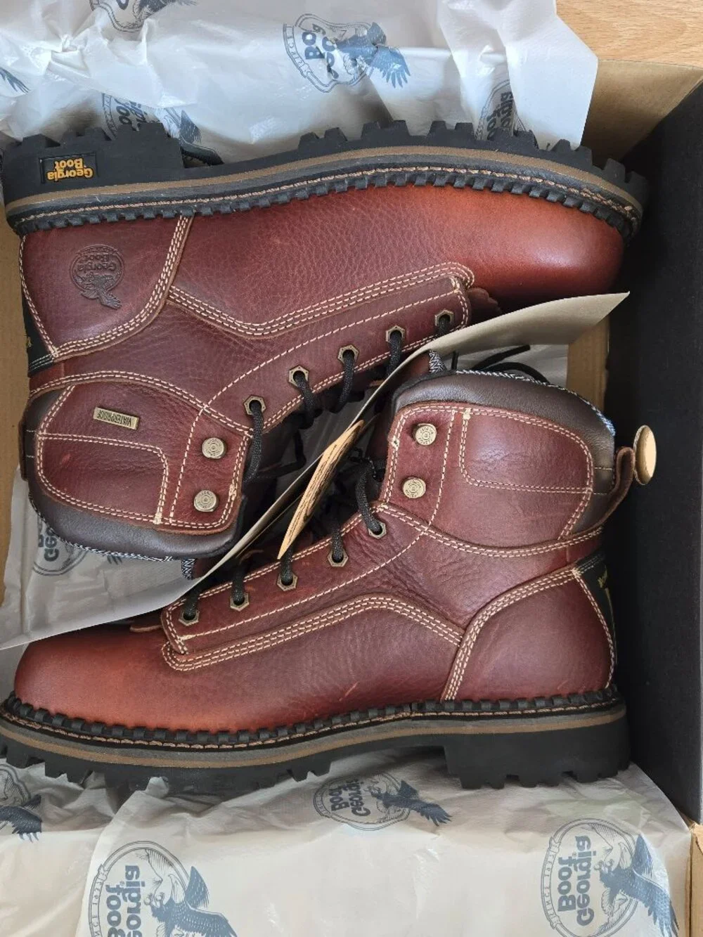 New Georgia Boot AMP LT Logger Low Heel Waterproof Work Boot 11W